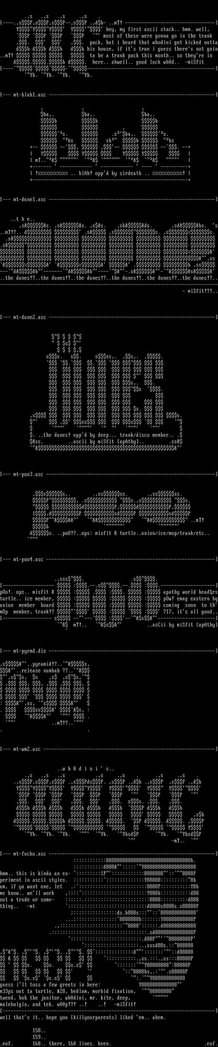 da bitch's ascii stak! by misfit