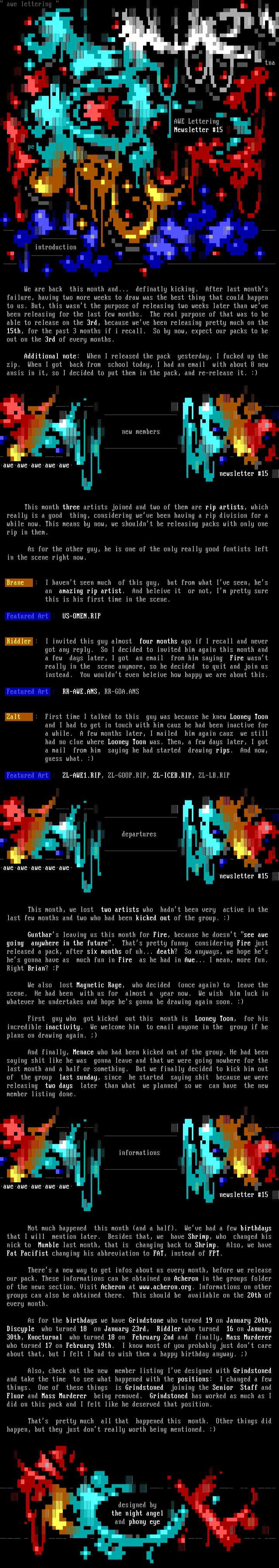 Newsletter #15 by Multiple Artists