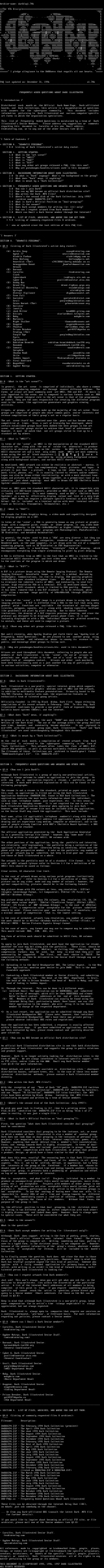 DARK FAQ v1.706 by Multiple Authors