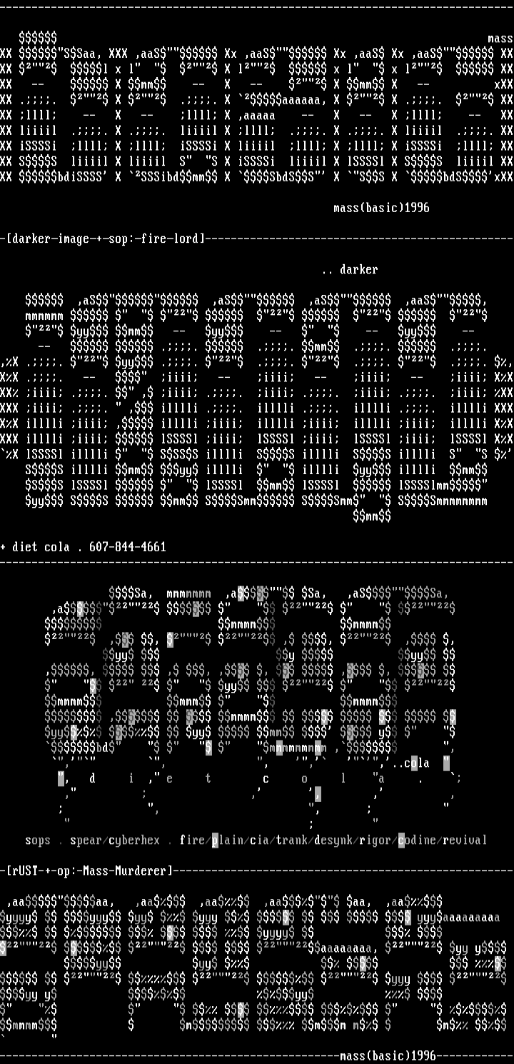 Ascii Colly by Mass Murderer