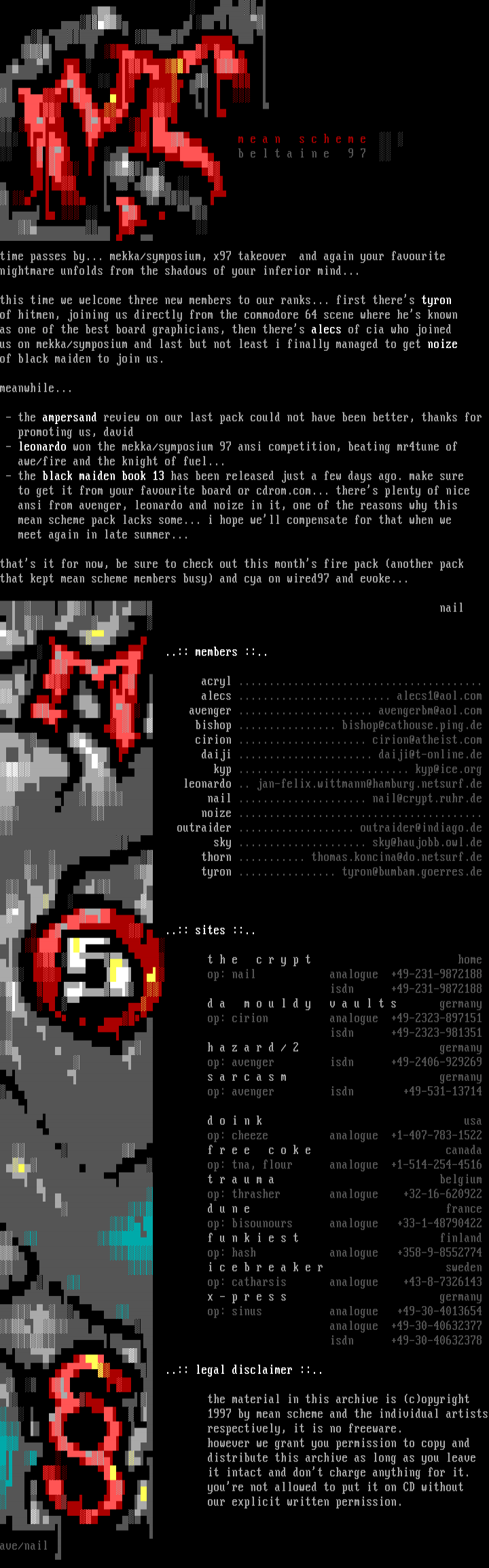 mean scheme beltaine 1997 by mean scheme