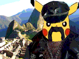 Macho Pikachu at Machu Picchu by Taffi Louis