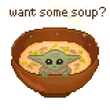 Baby Yoda Soup by Emme Doble