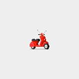 Vespa scooter by 8bit Poet