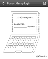 Forrest Gump login by XTComics