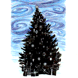 Black Xmas Tree by Theresa Oborn